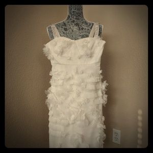 White Christian Door flowered dress Size S